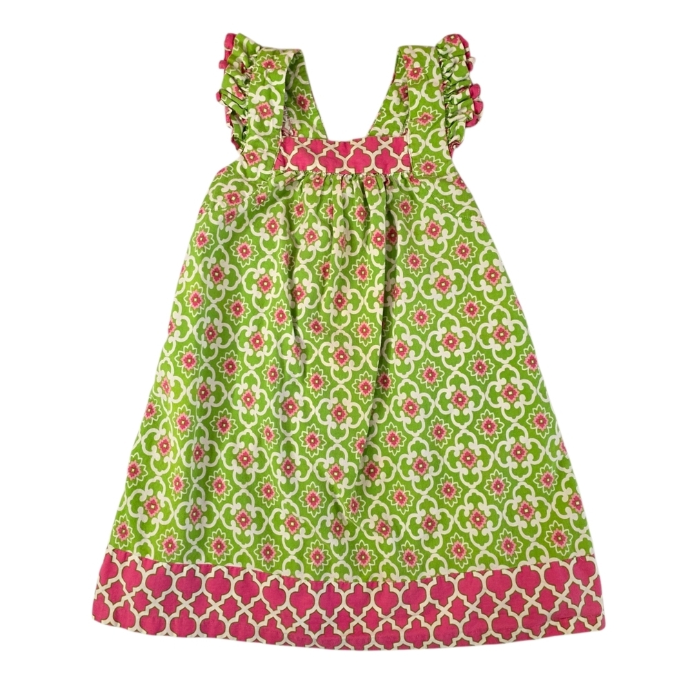 Girls 4T Spring Summer Sleeveless Dress Bundle 3PC Floral Cotton Easter Sundress - Picture 2 of 12